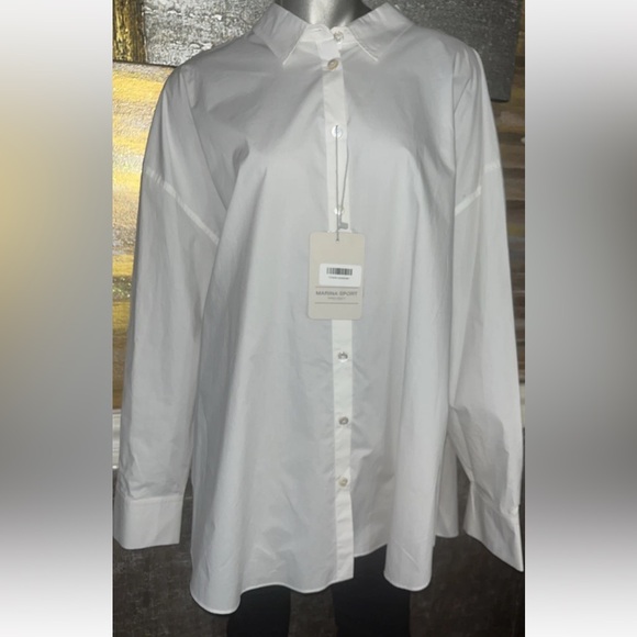 Marina Rinaldi Sport White Cotton Casacca (Tunic) US Size 20 New - Picture 4 of 11